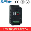 Pikkukuva 2 / 2: Taajuusmuuttaja 220V:sta 380V:ksi, 0,75KW:sta 11KW:ksi, Edistynyt suojaus,2,2 kW, 1-vaihe 220V, 3-vaihe 380V