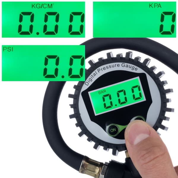 Ammattimainen ilmapistooli LCD-elektronisella painemittarilla 0-255Psi