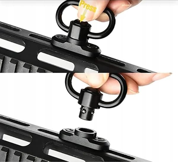 OPHÆNGNINGSENHED til M-LOK QD SKINNE DREJEADAPTER AR15 + NØGLE