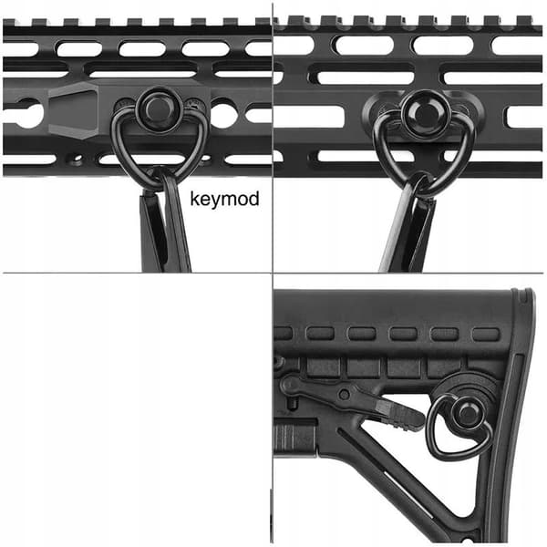 OPHÆNGNINGSENHED til M-LOK QD SKINNE DREJEADAPTER AR15 + NØGLE