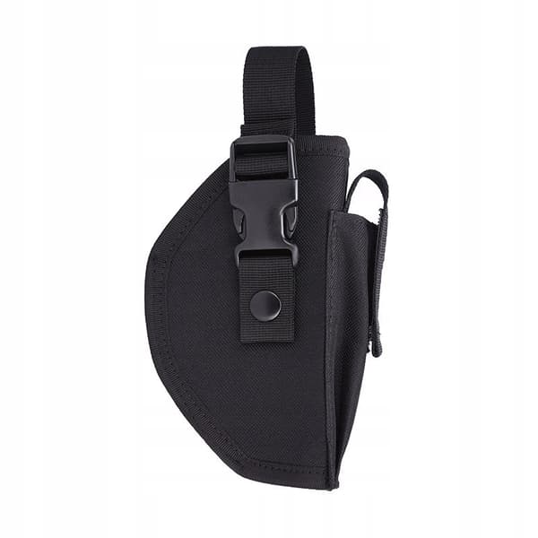 UNIVERSAL ASG PISTOLHOLSTER MED MAGASINLADERE IWB OWB SORT