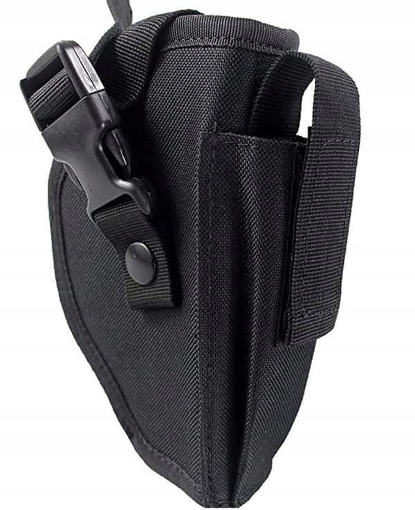UNIVERSAL ASG PISTOLHOLSTER MED MAGASINLADERE IWB OWB SORT