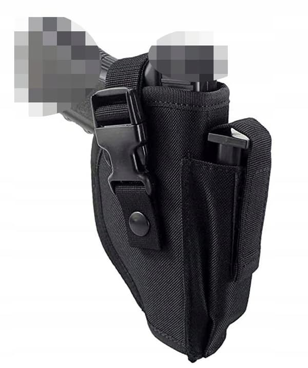 UNIVERSAL ASG PISTOLHOLSTER MED MAGASINLADERE IWB OWB SORT