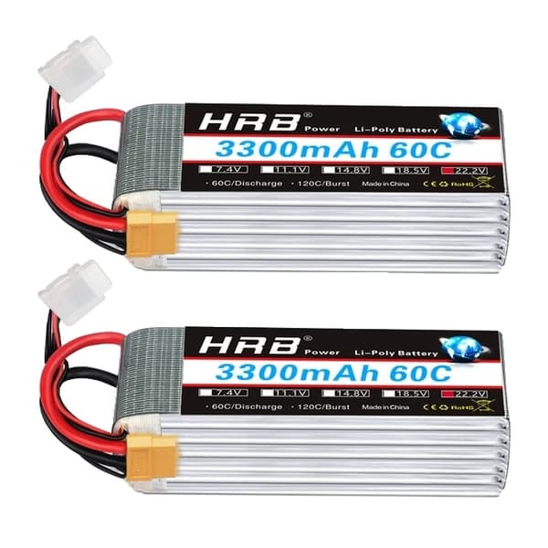 Lipo-akku, suuri kapasiteetti, useita jännitevaihtoehtoja, 3S 1300mAh XT60-2PC
