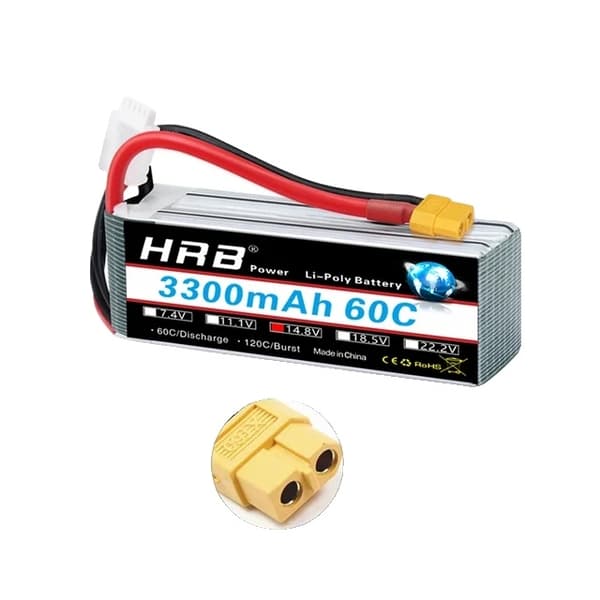 RC Lipo -akku, erilaisia jännitevaihtoehtoja, suuri kapasiteettialue, 3S 6000mah 50C T
