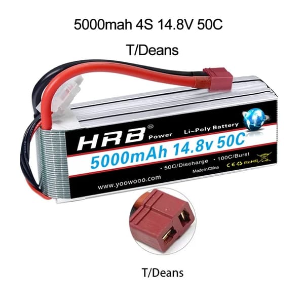 RC Lipo Batteri, Forskellige Spændingsmuligheder, Høj Kapacitetsområde, 3S 6000mah 50C T