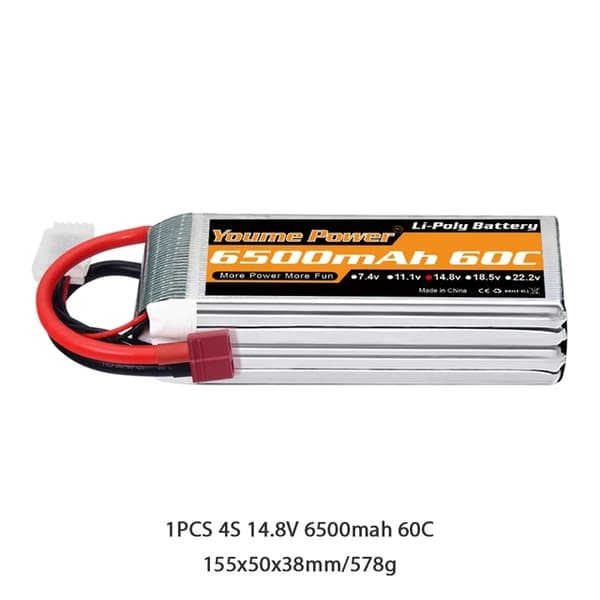 Lipo-akku, suuri kapasiteetti, useita kokoja, 6S 3300mAh 50C T