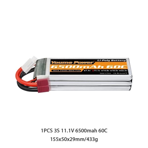 Lipo Batteri, Høj Kapacitet, Flere Størrelser, 6S 3300mah 50C T