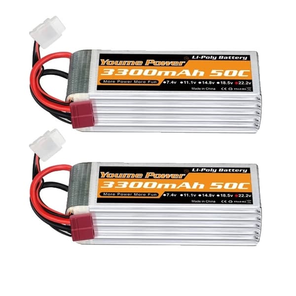 Lipo Batteri, Høj Kapacitet, Flere Størrelser, 6S 3300mah 50C T