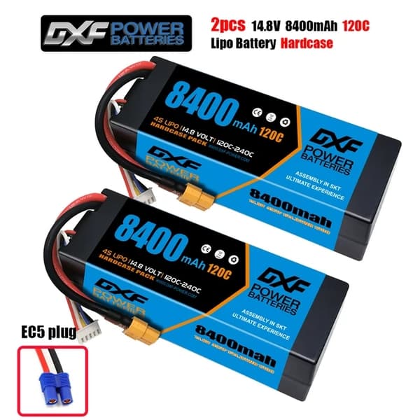 RC Bil Batteri, Høj Kapacitet, Hardcase, 2PCS4S8400HARDEC5