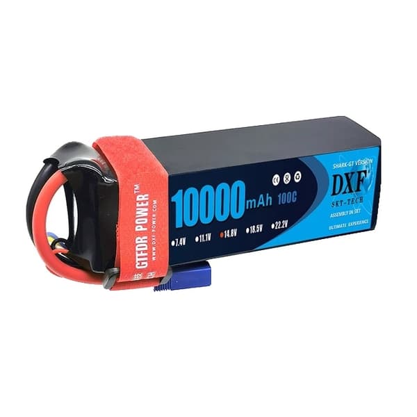 Lipo-batteri til RC-bil, 14,8V 10000mAh kapacitet, kompatibel med forskellige spændinger., 1PCS4S7000100CXT90