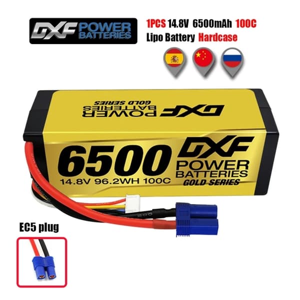 Lipo-batteri til RC-bil, 14,8V 10000mAh kapacitet, kompatibel med forskellige spændinger., 1PCS4S7000100CXT90