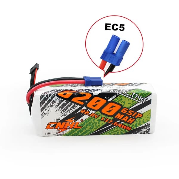 Lipo Batteri, Høj Kapacitet 5200mAh, Høj Afladningshastighed 90C, 6S 9500mah 90C EC5
