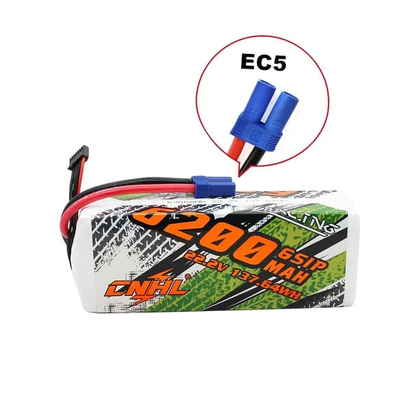 Lipo Batteri, Høj Kapacitet 5200mAh, Høj Afladningshastighed 90C, 6S 9500mah 90C EC5