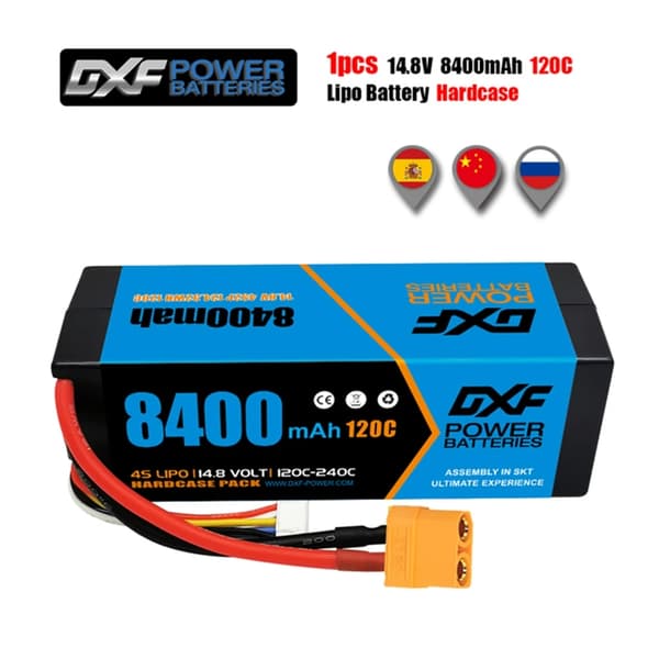 Lipo-akku, 148V 8400mAh kapasiteetti, yhteensopiva erilaisten RC-autojen kanssa., 1PCS4S7000100CXT90