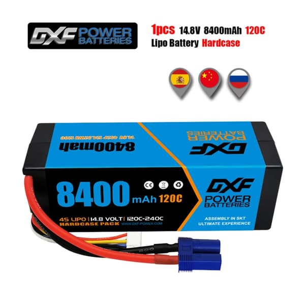 Lipo-akku, 148V 8400mAh kapasiteetti, yhteensopiva erilaisten RC-autojen kanssa., 1PCS4S7000100CXT90