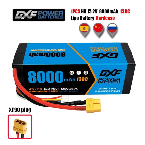 Lipo-akku, 148V 8400mAh kapasiteetti, yhteensopiva erilaisten RC-autojen kanssa., 1PCS4S7000100CXT90