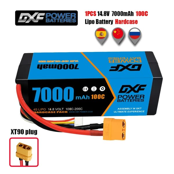 Lipo-akku, 148V 8400mAh kapasiteetti, yhteensopiva erilaisten RC-autojen kanssa., 1PCS4S7000100CXT90