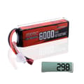 Miniatyrbild 1 av 2: Lipo-batteri, 74V 6000mAh, 70C mjukpackning, 6000-2S1P-70C-Tplug, 7,4V