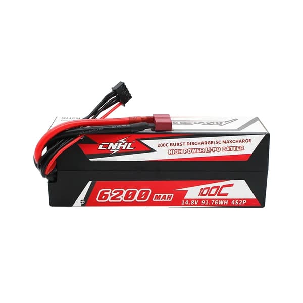 LiPo 4S-akku 6200mAh, korkea purkuvirta 100C, yhteensopiva Deans-liittimellä,1 kpl
