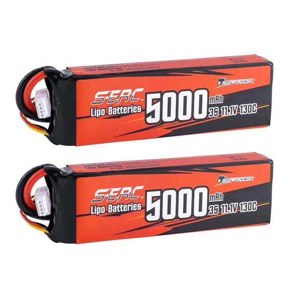 FPV Lipo-batteri, 5000mAh kapacitet, 11.1V spænding,5000-11.1V-130C-EC5