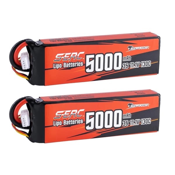 FPV Lipo-batteri, 5000mAh kapacitet, 11.1V spænding,5000-11.1V-130C-EC5