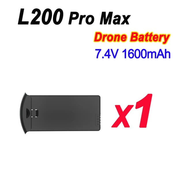 L200 Pro Max Drone Batteri, 7.4V Nominel Spænding, 1600mAh Kapacitet,L200Promax BatteriX1