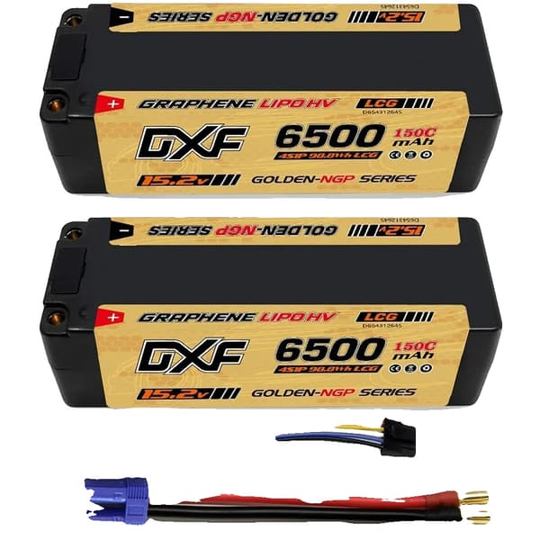 DXF Lipo-batteri, 6500mAh kapacitet, 15,2V spænding,2PCS6500150C5mmEC5