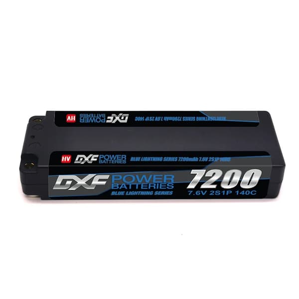 DXF Lipo-akku, 7200mAh kapasiteetti, 140C purkausnopeus,1KPL2S7200140CT5MM