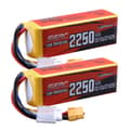 Pikkukuva 1 / 2: Lipo-akku, 2250mAh kapasiteetti, 14.8V jännite,2250-4S-25C-XT60-2PC, 14,8 V