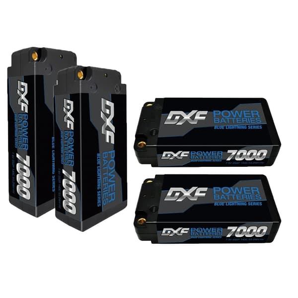 DXF 2S Lyhyt LiPo Akka, 7000mAh Kapasiteetti, 140C Purkausnopeus,4PCS2S7000140CT5MM