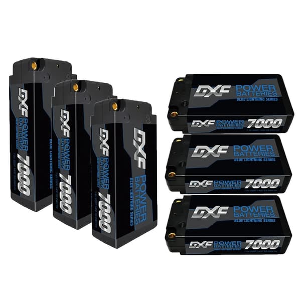 DXF 2S Lyhyt LiPo Akka, 7000mAh Kapasiteetti, 140C Purkausnopeus,6PCS2S7000140CT5MM