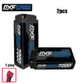 Miniatyrbillede 2 af 2: DXF 2S Shorty LiPo-batteri, 7000mAh kapacitet, 140C afladningshastighed,2PCS2S7000140CT5MM