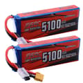 Pikkukuva 1 / 2: RC Lipo -akku, 5100mAh kapasiteetti, 11.1V jännite,11.1V, 5100-11.1V-20C-2kpl