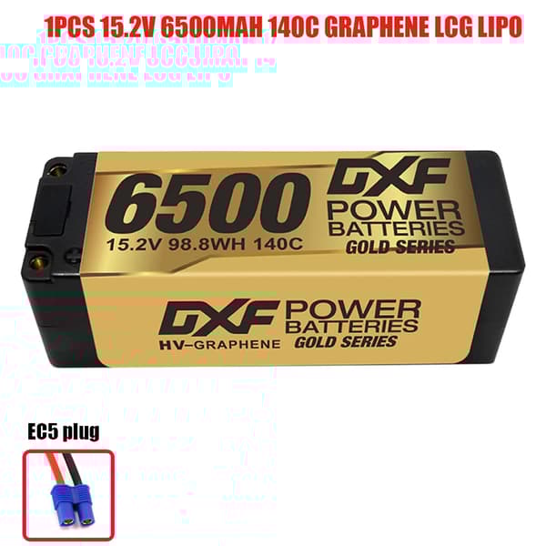 Graphene LCG LiPo-batteri, 6500mAh kapacitet, 140C afladningshastighed,1STK4S65005MMEC5
