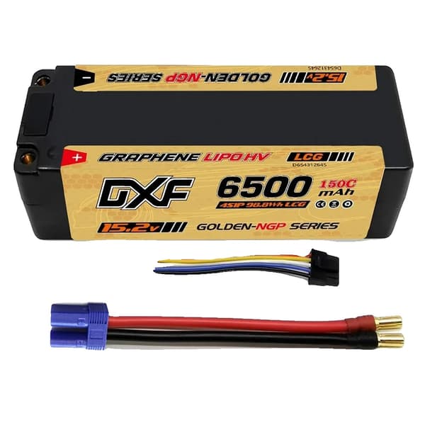 DXF Lipo-batteri, 6500mAh kapacitet, 15,2V spænding,1PCS6500150C5mmEC5