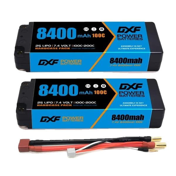 Lipo-akku, suuri kapasiteetti 9200mAh, T-liitin, 2PCS2S8400100C5mmT