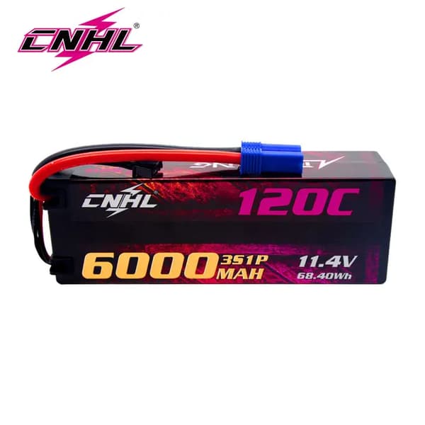 Lipo batteri, 6000mAh kapacitet, 120C afladningshastighed, 3S 6000mah 120C EC5