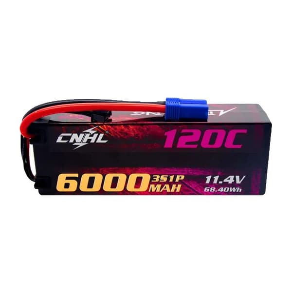 Lipo batteri, 6000mAh kapacitet, 120C afladningshastighed, 3S 6000mah 120C EC5