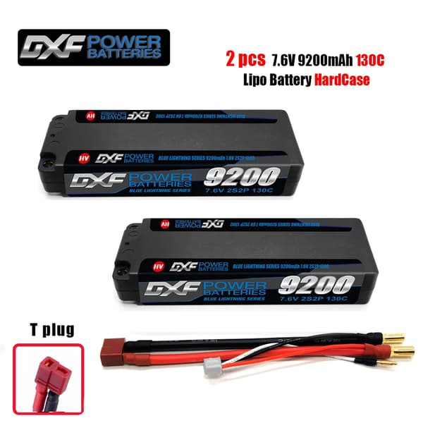 Lipo Batteri, Høj Kapacitet, Høj C-Rating, 2PCS2S9200130CT5MM