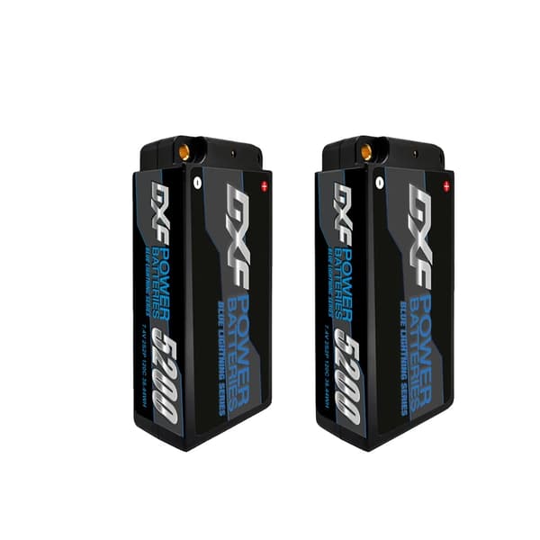 RC LiPo-akku, 5200mAh kapasiteetti, 7.4V jännite,2PCS2S5200120CT5MM
