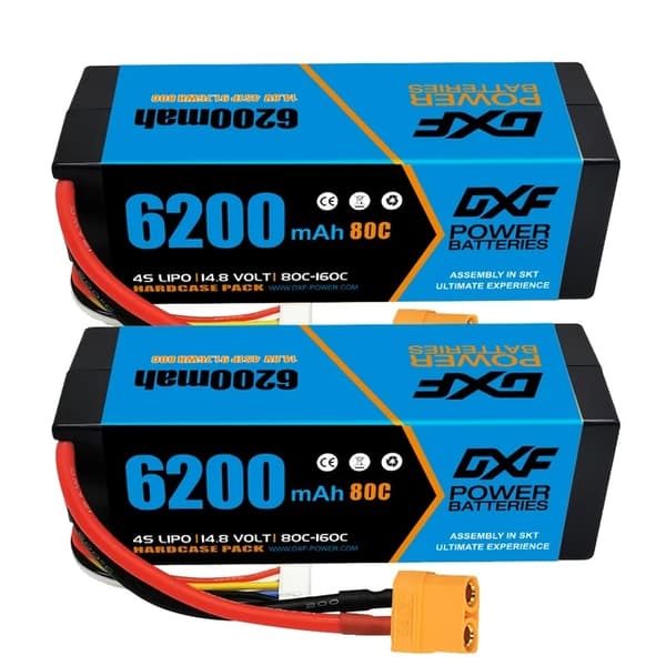 Lipo-akku, 9400mAh kapasiteetti, korkea jännitetuki, 2PCS4S620080CXT90