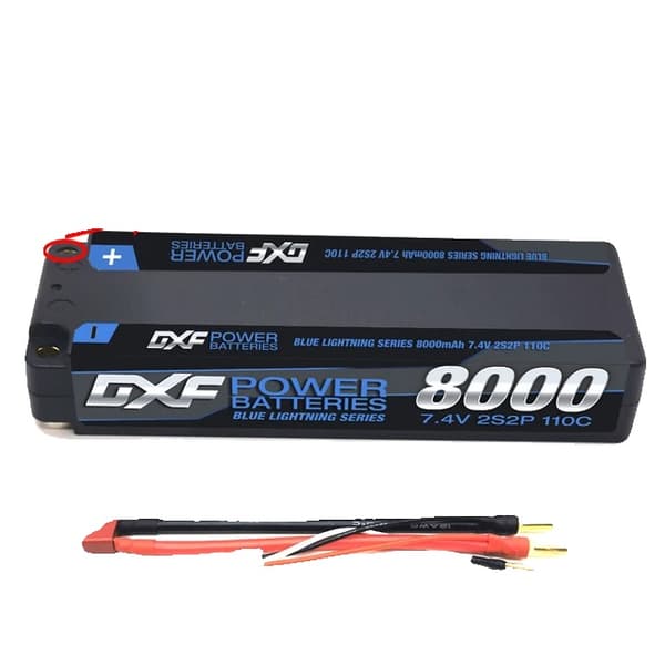 Lipo-akku, 9400mAh kapasiteetti, korkea jännitetuki, 2PCS2S8000110CT5MM