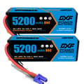 Pikkukuva 2 / 2: 2 kpl DXF LiPo-akku, suuri kapasiteetti 5200mAh - 9200mAh, purkausnopeudet jopa 130C,2PCS3S520080CEC5