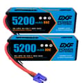 Pikkukuva 1 / 2: 2 kpl DXF LiPo-akku, suuri kapasiteetti 5200mAh - 9200mAh, purkausnopeudet jopa 130C,2PCS3S520080CEC5