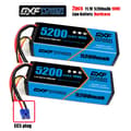 Pikkukuva 2 / 2: 2 kpl DXF LiPo-akku, suuri kapasiteetti 5200mAh - 9200mAh, purkausnopeudet jopa 130C,2PCS3S5200100CEC5