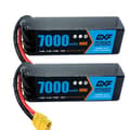 Pikkukuva 1 / 2: RC Lipo-akku, suuri kapasiteetti 7000mAh, suuri purkausnopeus 100C, 2PCS6S7000100CXT90