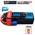 Pikkukuva 2 / 2: RC Lipo-akku, suuri kapasiteetti 7000mAh, suuri purkausnopeus 100C, 2PCS4S7000100CXT90