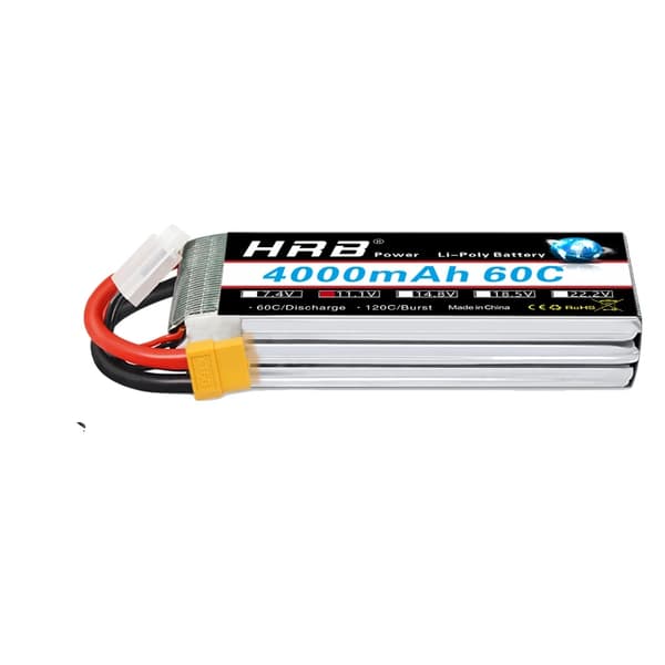 Lipo batteri, 111V kapacitet, XT60 stikforbindelse, 1 stk