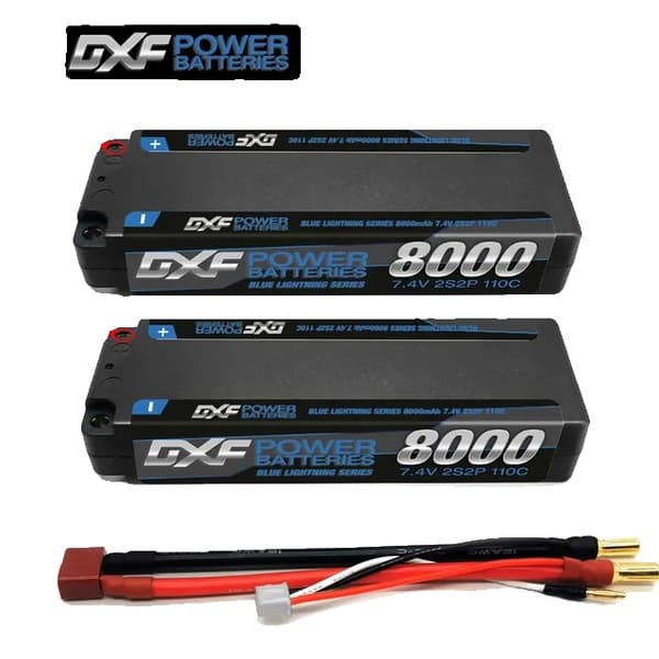 Lipo-akku, suuri kapasiteetti 9200mAh, T-liitin, 2PCS2S8000110C5mmT